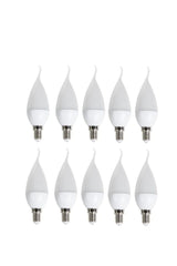 10 Pack Ct-4084 Curved Led Bulb-thin E14