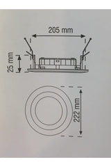 18w Led Panel White Light 6500 Kelvin Downlight