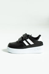 Kids Black and White Sneakers Velcro Kids Shoes