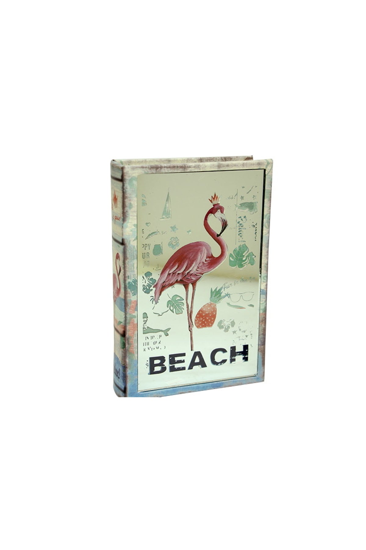 Box Book Mirrored Flamingo