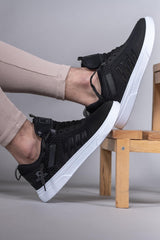 Men's Sneaker 001222 Black Black White