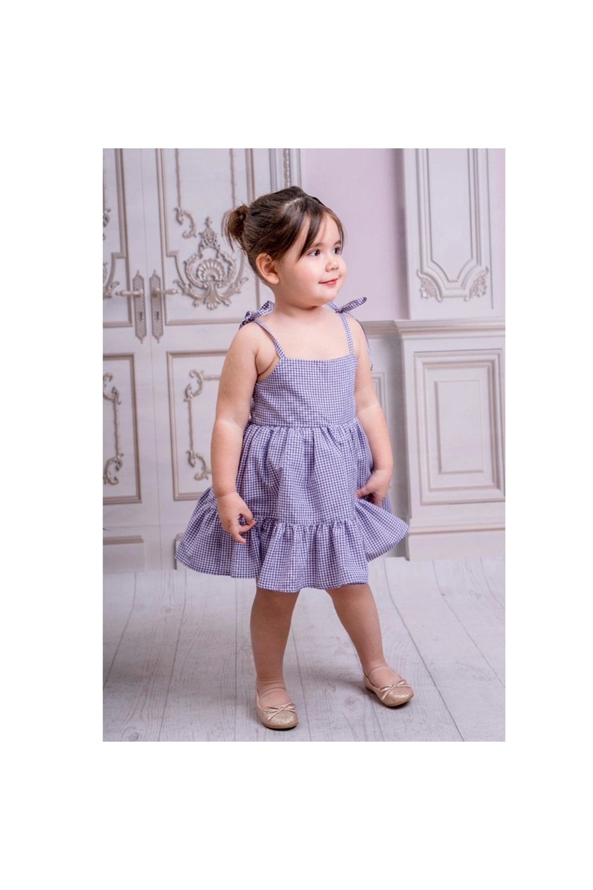 Plaid Rope Strap Kids Summer Dress - Stylish And Comfortable Design