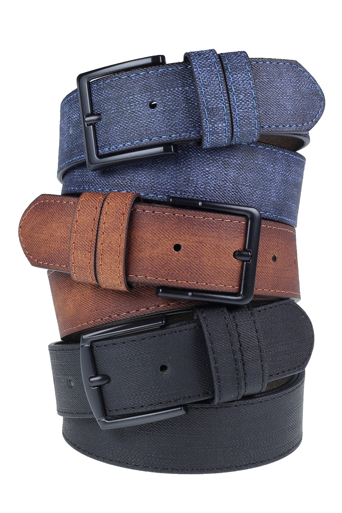 3 Pieces Men's Belt Suitable For Jeans And Canvas