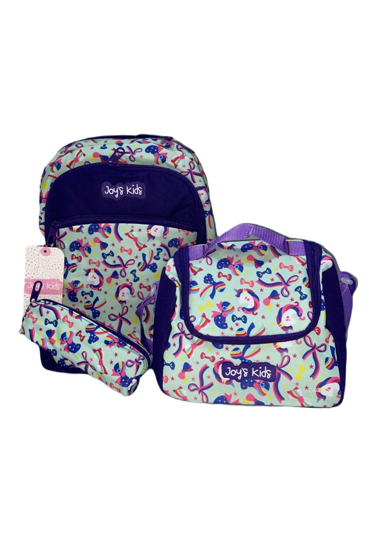 PATTERNED PRIMARY SCHOOL BACKPACK NUTRITION + PEN Holder Set of 3