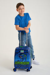 Kids Black Saks Dragon Patterned Suitcase 16752