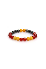 Certified Money, Abundance Natural Stone Talisman Bracelet (HEMATITE, CITRINE, AGATE STONE NATURAL STONE BRACELET)