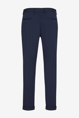 Dark Navy Blue Chino Lace-up Sport Trousers