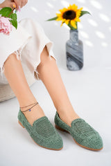 Women's Knitted Flat Shoes Women's Shoes Casual Shoes Khaki