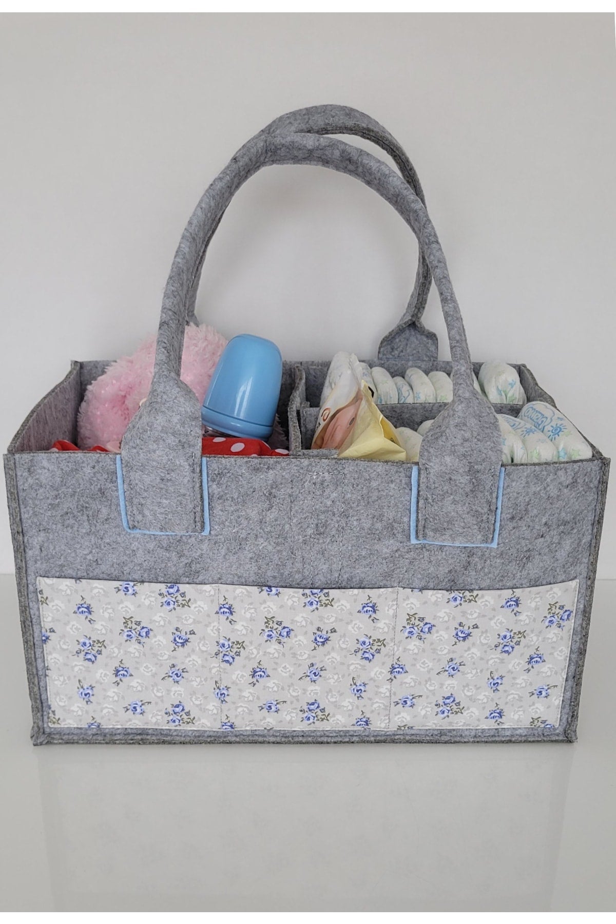 Handmade Multi-Purpose Felt Mother Baby Care And Organizer Bag Functional Organizer With Lid