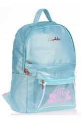 Transparent Turquoise Xoxo School Backpack and Pencil Holder Set - Girls