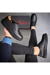 Genuine Leather Black Casual Men's Shoes