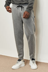 Men's Gray Standard Fit Normal Cut Elastic Waist And Legs Comfortable Sports Sweatpants