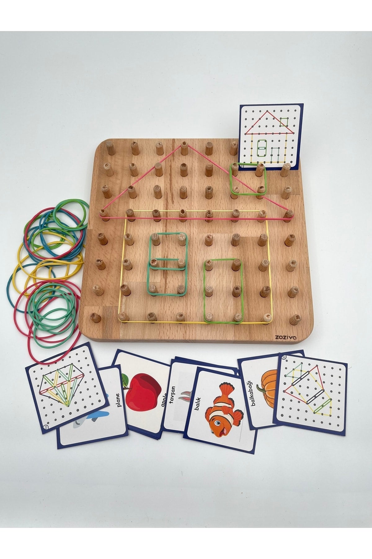 Montessori Educational Wooden Toy – Geoboard / Tire Fitting Child Toy