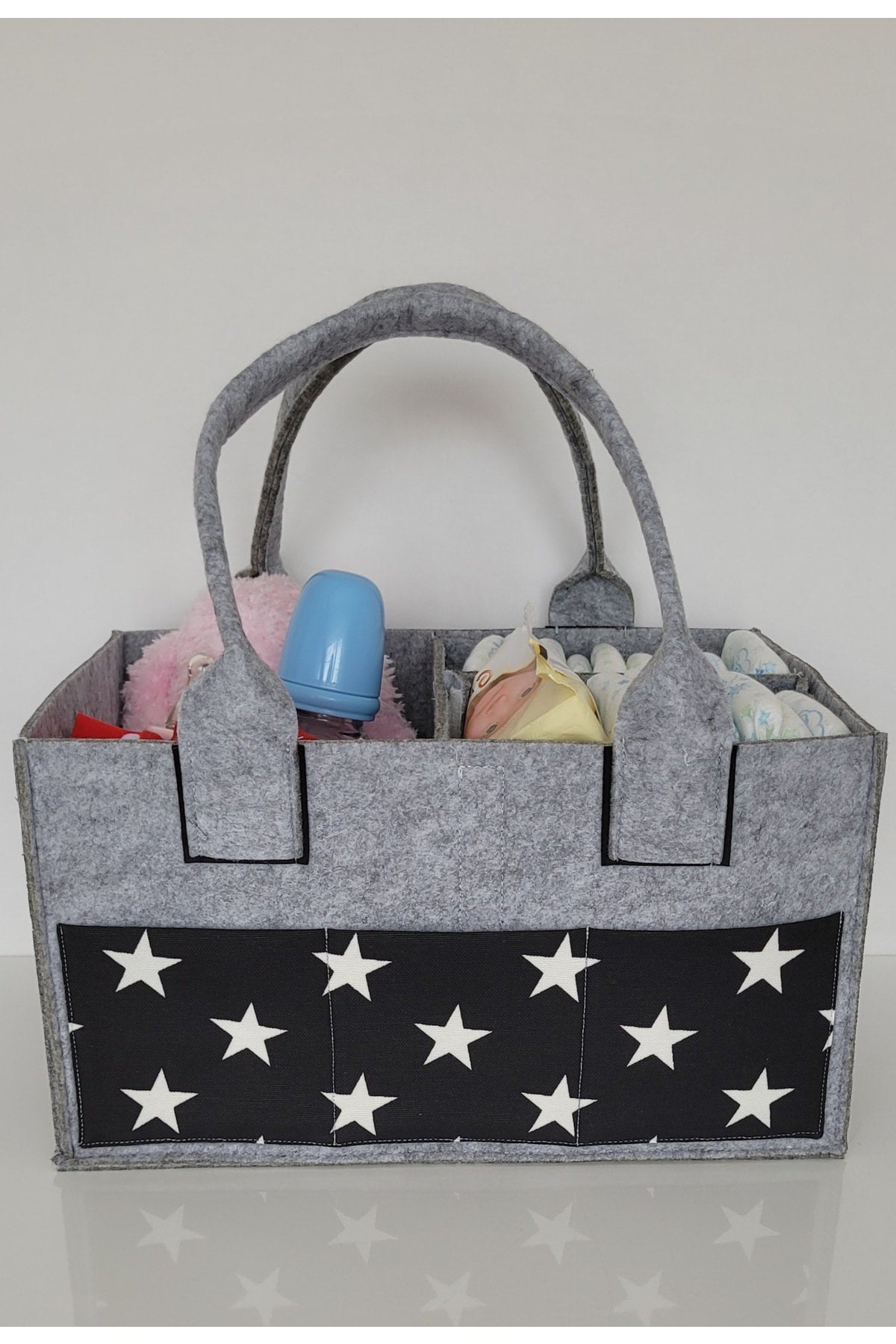 Handmade Multi-Purpose Felt Mother Baby Care And Organizer Bag Functional Organizer With Lid