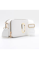 Women's Canta White Quality Sport Stylish Crossbody Shoulder Bag with Two Compartment Pockets (SMALL SIZE)