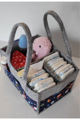 Handmade Multi-Purpose Felt Mother Baby Care And Organizer Bag Functional Organizer With Lid