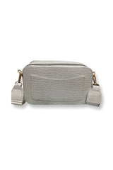 Women's Canta White Crochet Quality Sport Stylish Crossbody Two Compartment Pocket Shoulder Bag (SMALL SIZE)