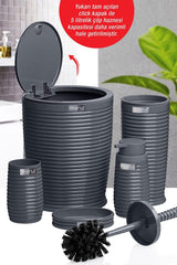 Anthracite Elegans 5 Pcs Bathroom Set - Swordslife