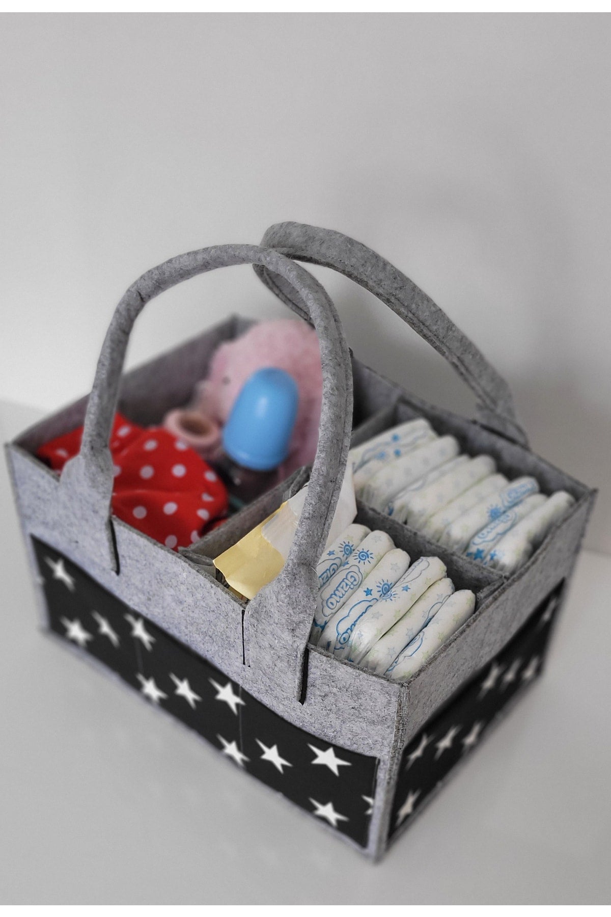 Handmade Multi-Purpose Felt Mother Baby Care And Organizer Bag Functional Organizer With Lid