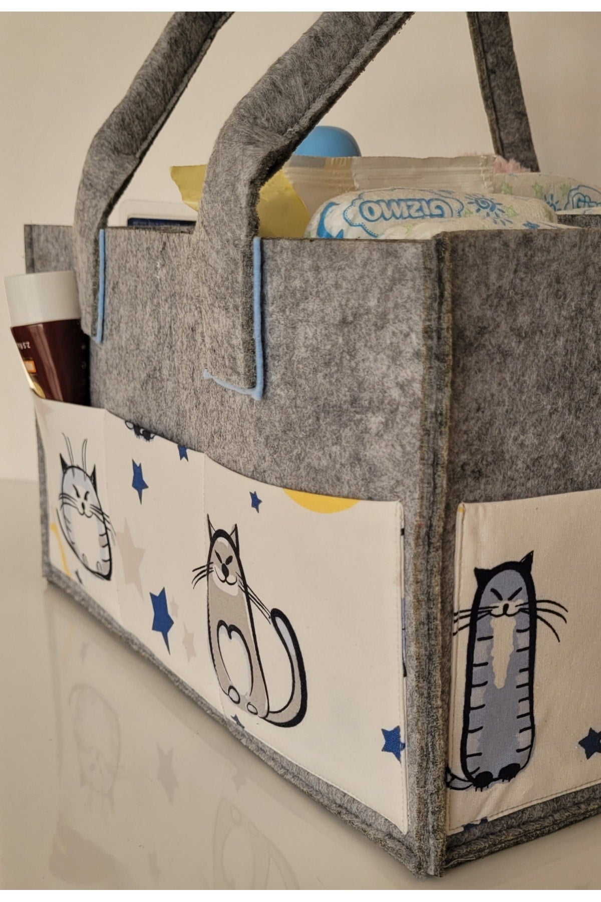 Handmade Multi-Purpose Felt Mother Baby Care And Organizer Bag Functional Organizer