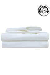 Home Ranforce Luxury Cotton Double Duvet Cover Set - White - Swordslife
