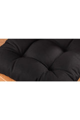 4 Pcs Lux Pofidik Black Chair Cushion Special Stitched Laced 40x40cm - Swordslife