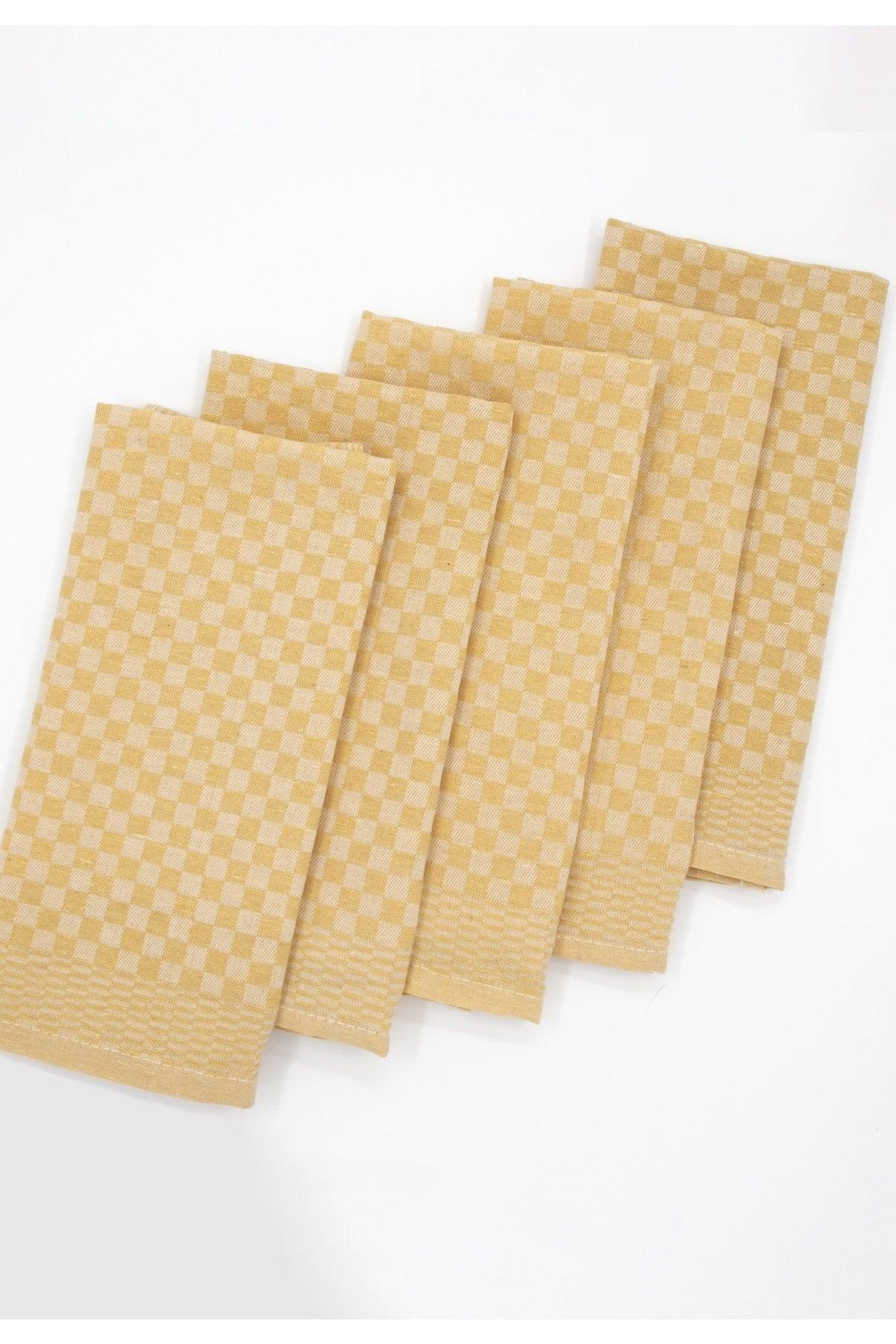 40x60cm 5 Pcs Kitchen Napkin Drying Towel – Dama Yellow - Swordslife