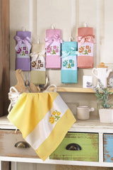 45x65 100% Cotton 6-Piece Canvas Embroidered Kitchen Towel | Drying Cloth - Swordslife