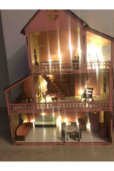 Led Lighted Wooden Playhouse Large Size (76cm X 57cm X 25cm)