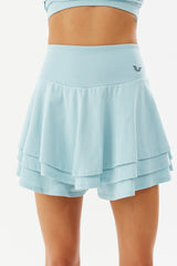 Women's Blue High Waist Sports And Casual Summer Solid Color Short Mini Skirt Cotton Shorts Tennis Skirt 0110 - Swordslife