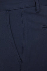 Dark Navy Blue Chino Lace-up Sport Trousers