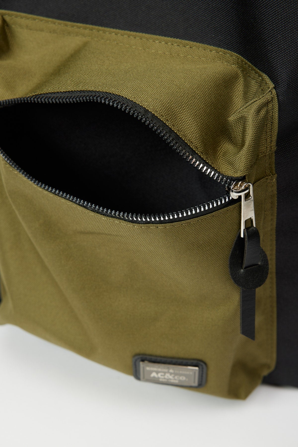 Men's Black-Khaki Logo School-Backpack