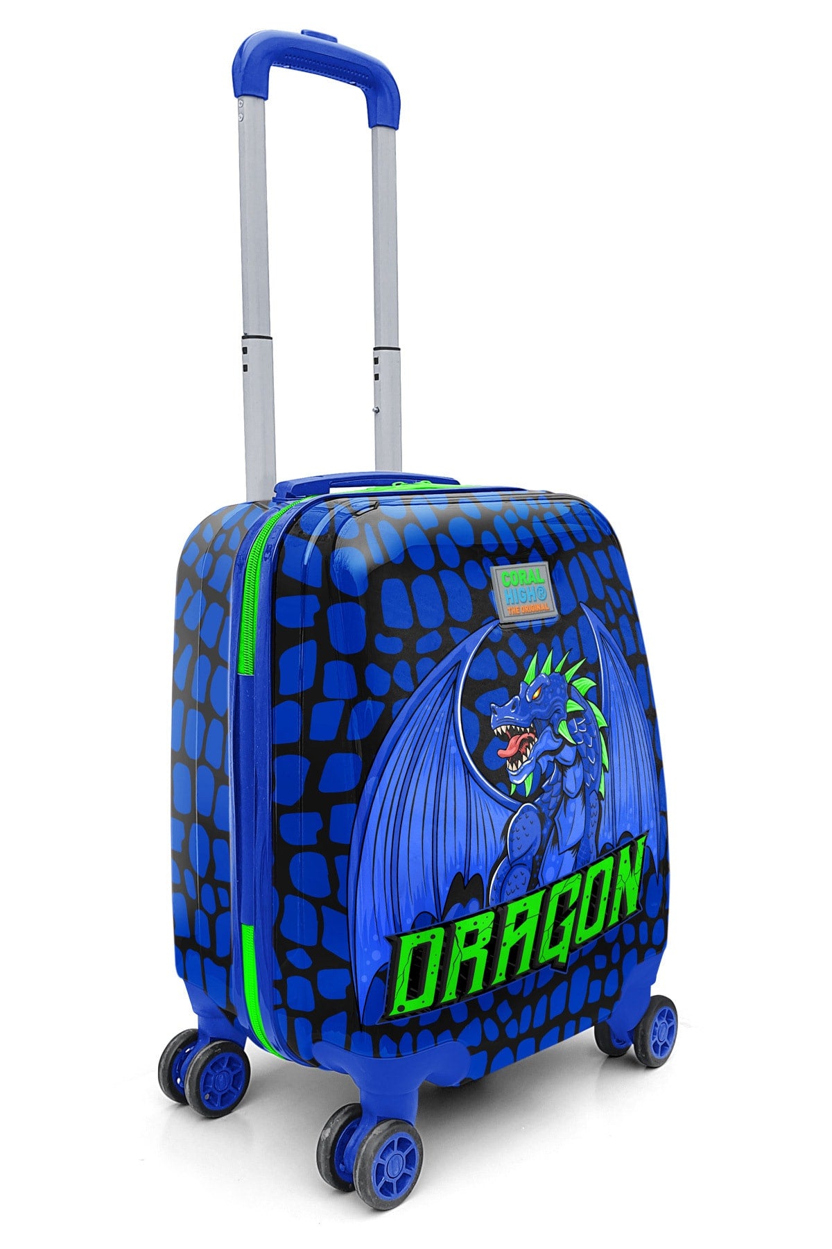 Kids Black Saks Dragon Patterned Suitcase 16752