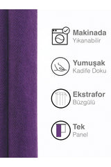 Velvet Textured Plum Purple Island Backdrop Curtain Extraforward Pleated - Swordslife