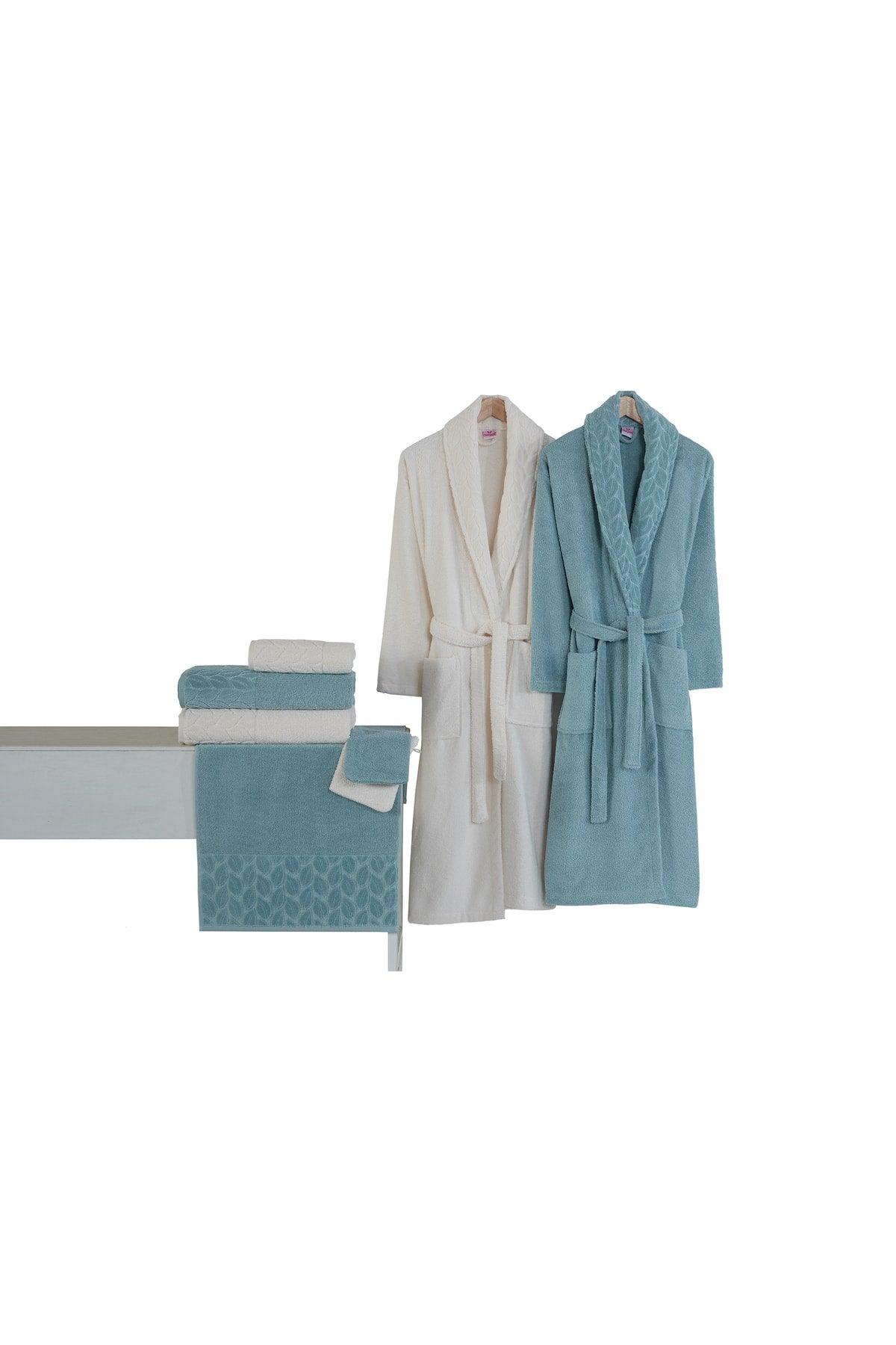 Hazal Bathrobe Set (8 pieces Family Bathrobe Set) - Swordslife