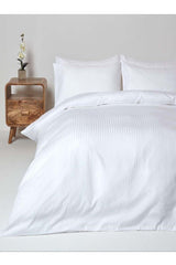 5 Star Luxury Hotel Type Elastic Striped Cotton Satin Duvet Cover Set 160x200eb Fitted - Swordslife