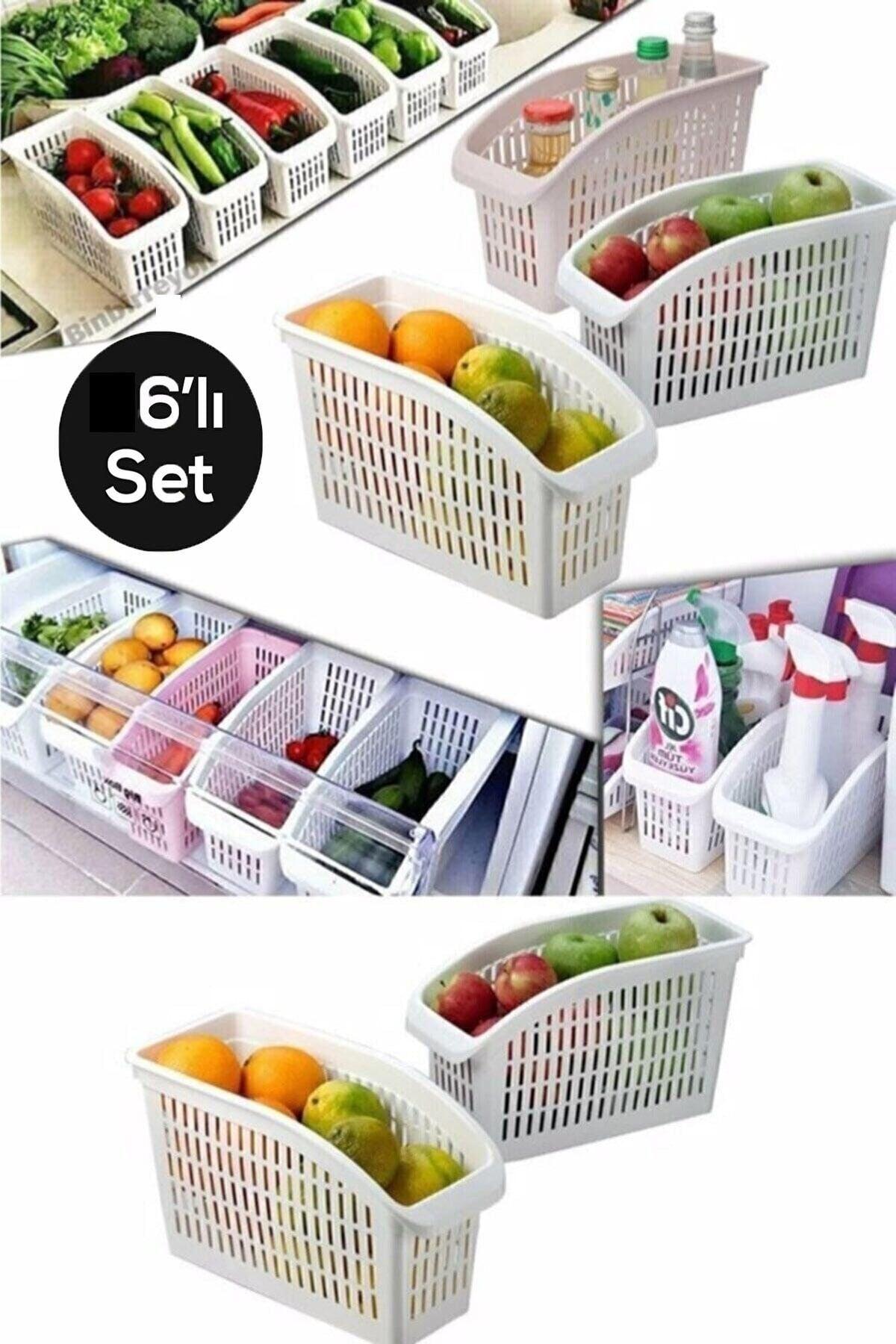 Pcs Refrigerator Organizer Vegetable Fruit Basket Kitchen Bathroom Under Counter Organizer - Swordslife