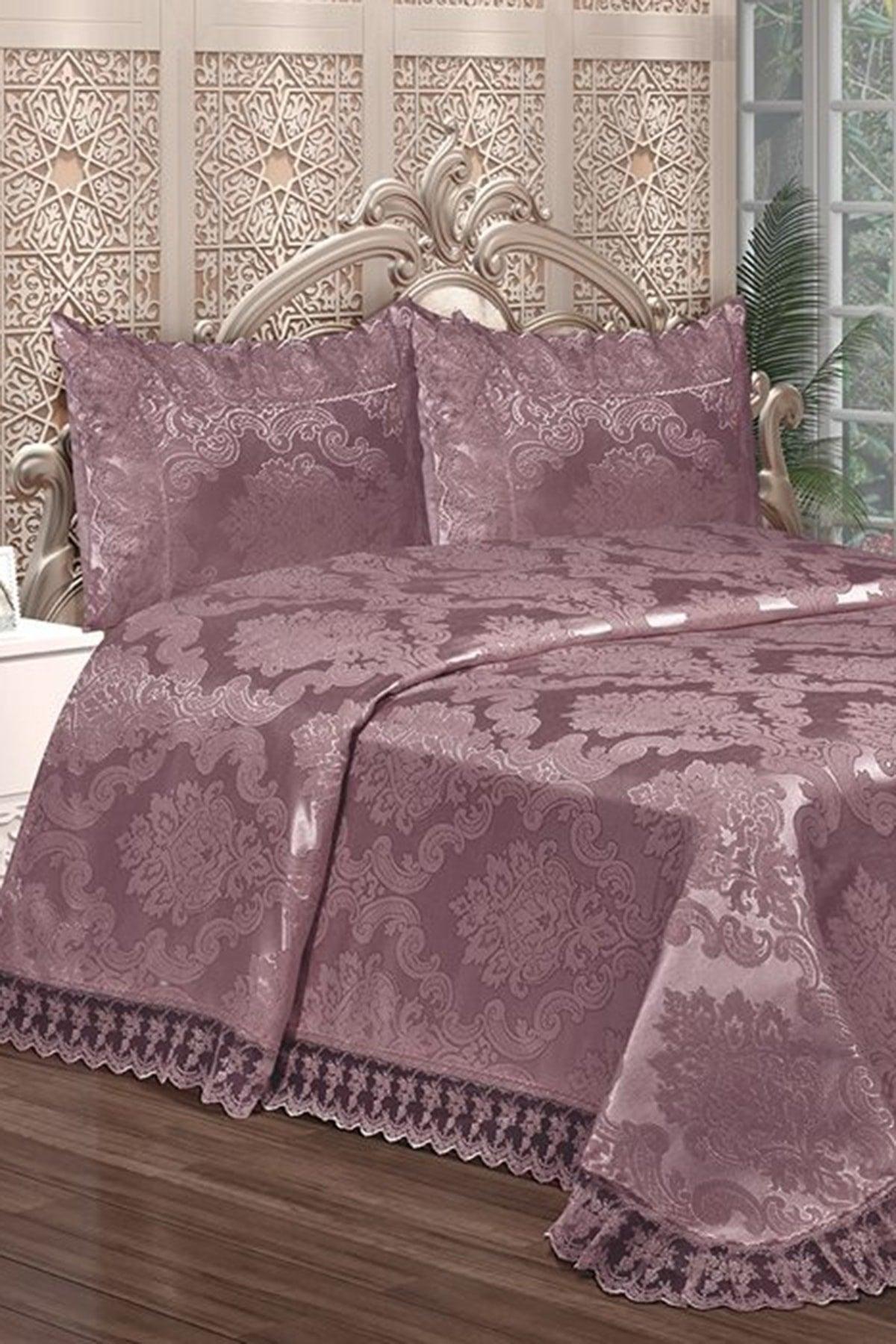 Artil Bedspread Double Dowry Plum with Lace - Swordslife