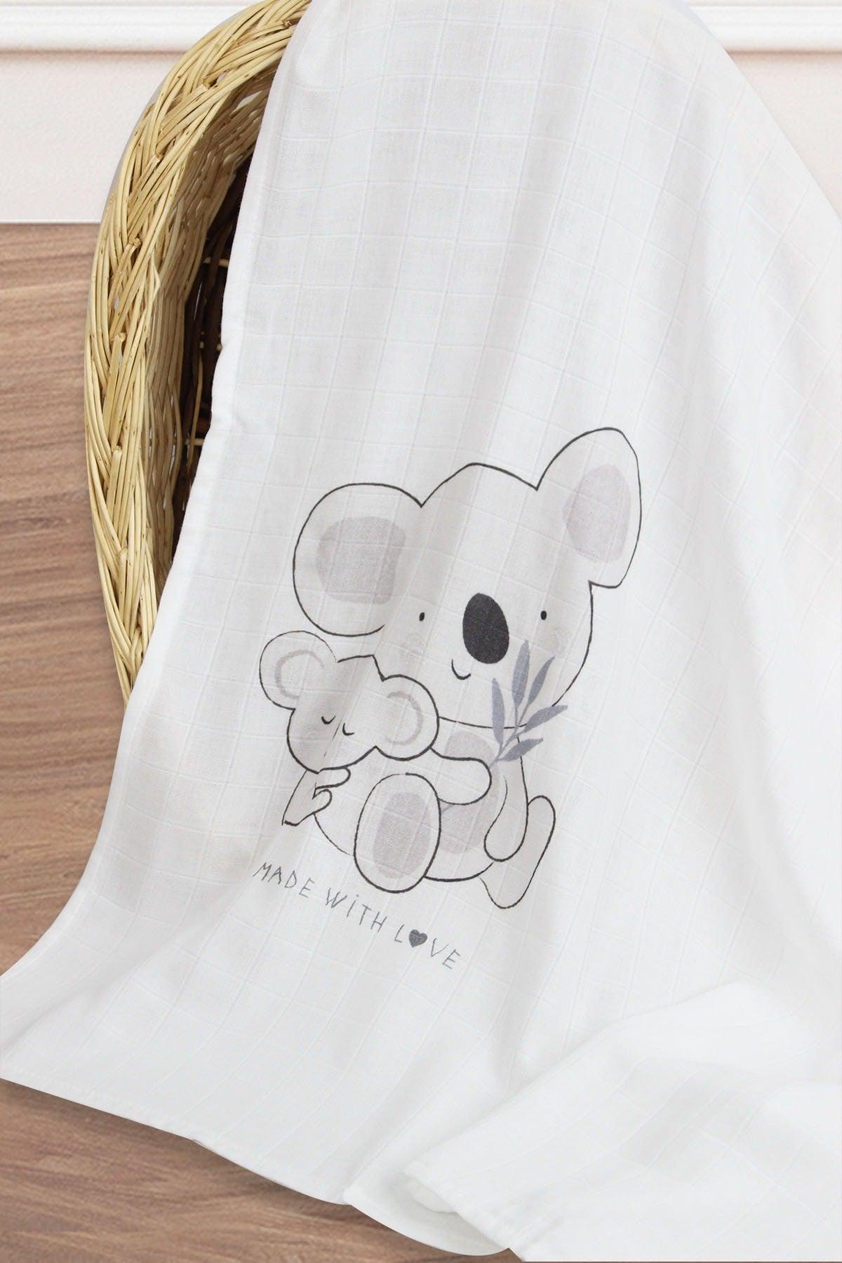 Bamboo Koala Baby Girl Boy Multi-Purpose Muslin Blanket - Swordslife