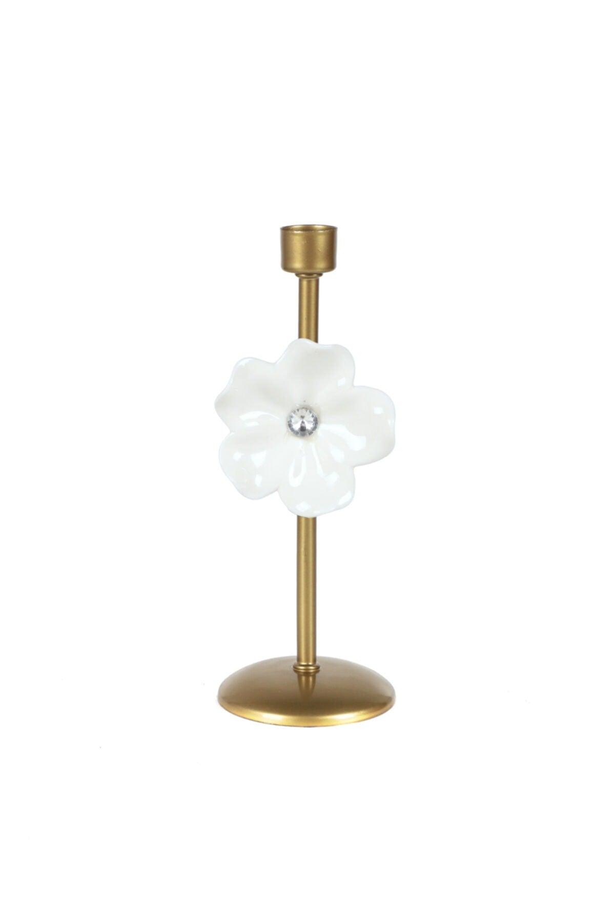 Baron Candle Holder Tumbled Porcelain Flower No:4 - Swordslife