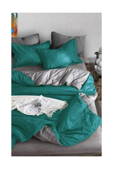 Double Double Sided Duvet Cover Set Petrol Gray - Swordslife