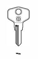 Cylinder key common - SILCA: JU13R (Errebi: JNG2) - Swordslife