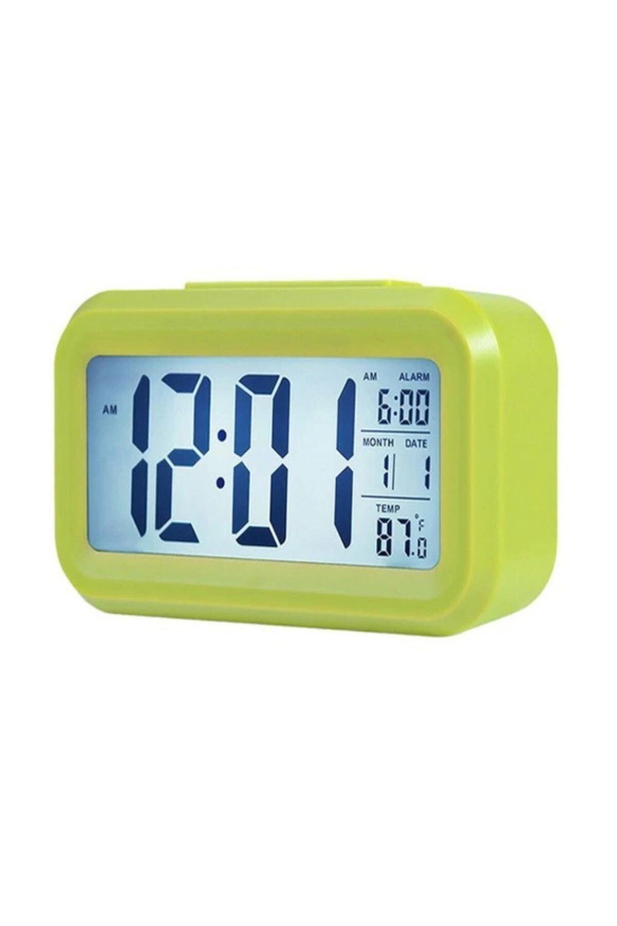 Digital Desk Clock Photocell Alarm Lighted Thermometer Calendar - Swordslife