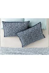 Fleur De Nuit Cotton 2-Pack Pillowcase 50x70 Cm Navy Blue - Swordslife