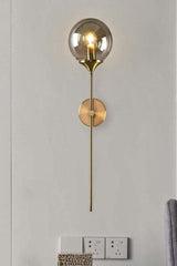 Ada Modern Antique Coated Smoked Glass Wall Sconce