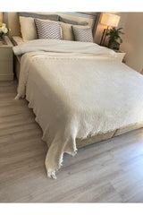 Ivory Oversized Muslin Bedspread - Swordslife