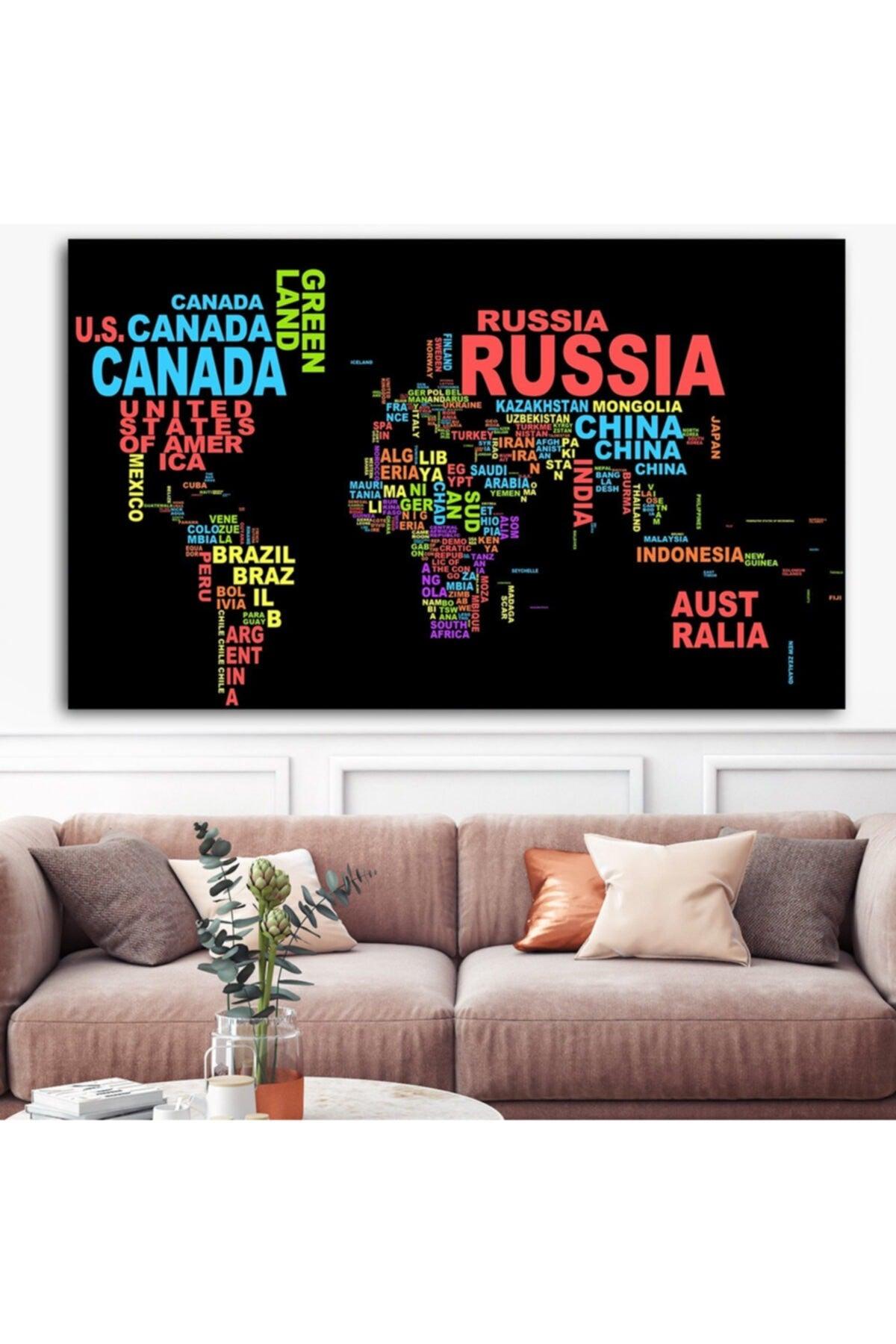 Luxury Canvas Trend Design World Map Painting ( World Map ) - Swordslife