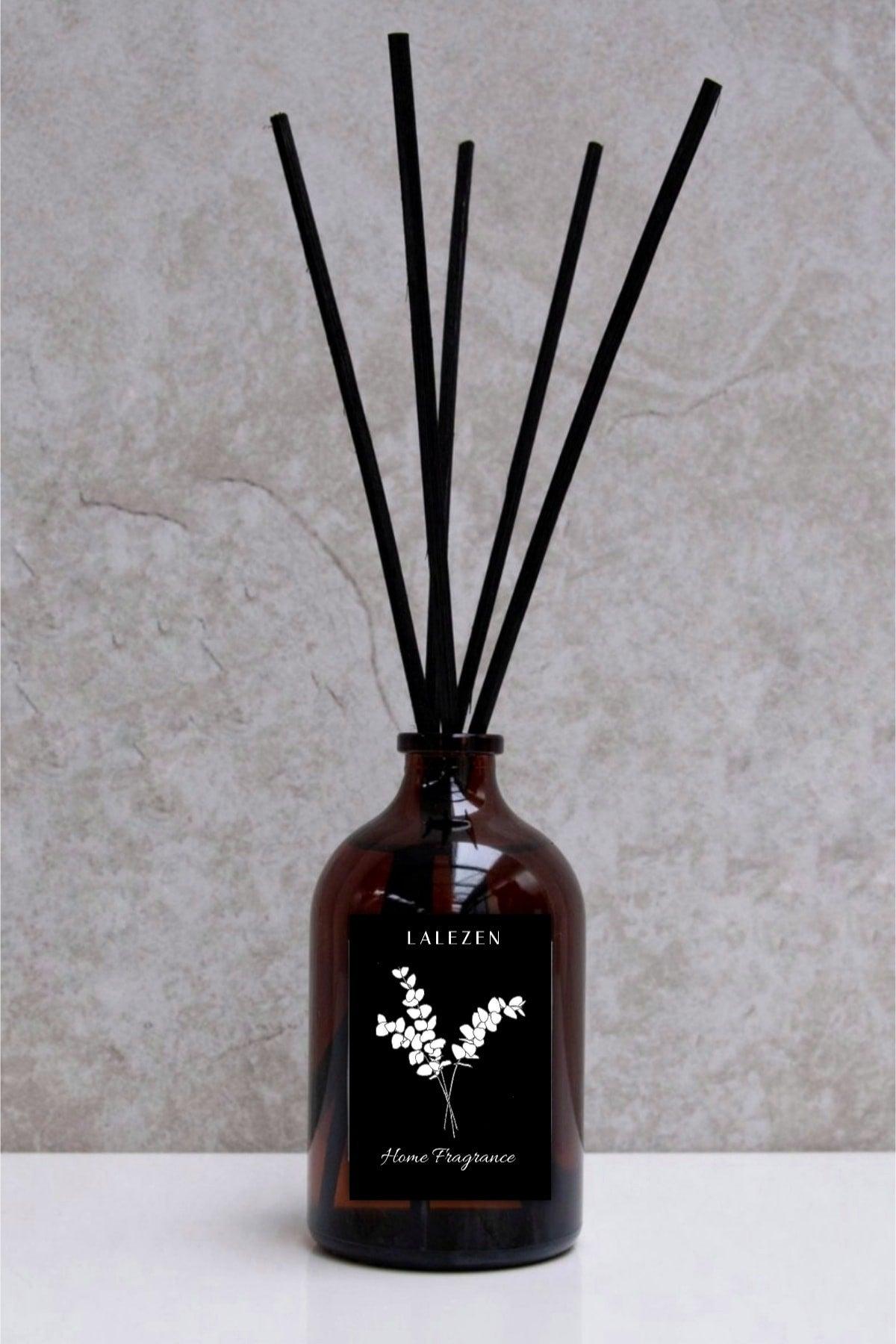 Vanilla Fragrance Amber Glass Bottle With Bamboo Stick 100 Ml - Swordslife