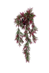 Artificial Flower Pot Hanging Fern Burgundy Artificial Ivy Pastel 50cm - Swordslife